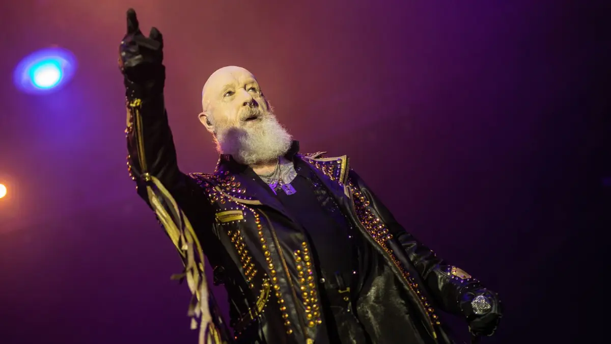 23.06.2022, Stuttgart: Die britische Heavy-Metal-Band „Judas Priest“, angeführt von Frontsänger Rob Halford, gibt in der Hanns-Martin-Schleyerhalle ein Konzert. Foto: Lichtgut/Christoph Schmidt