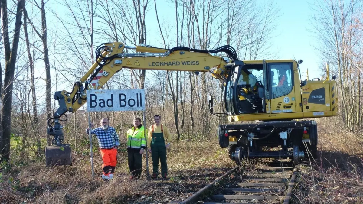 Vereinsmitglieder machen sich für die Wiederbelebung der stillgelegten Bahnstrecke zwischen Göppingen und Bad Boll stark.