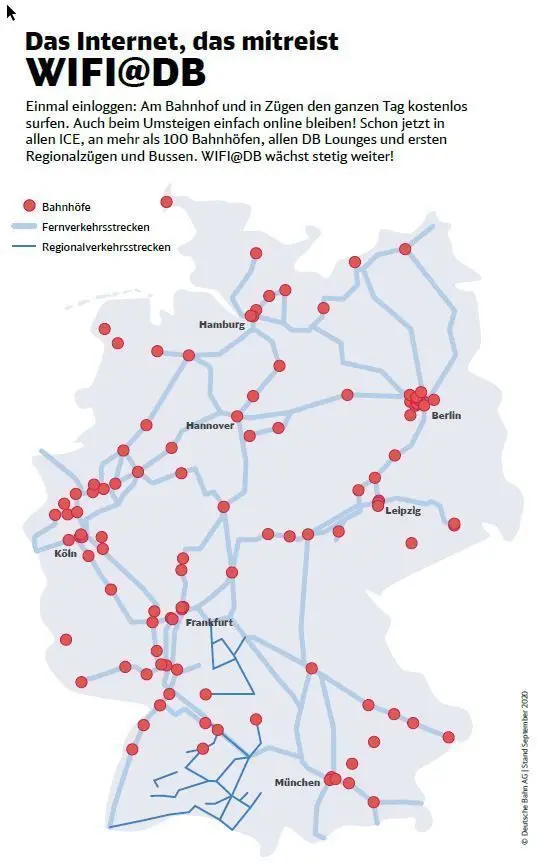 „WIFI@DB“ in Deutschland.