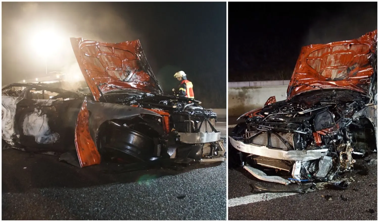 Zwei Männer wurden bei einem Unfall auf der Autobahn 81 schwer verletzt.