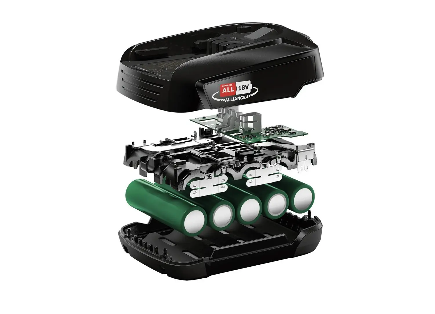 So sieht das Innenleben des Bosch-Akkus aus.