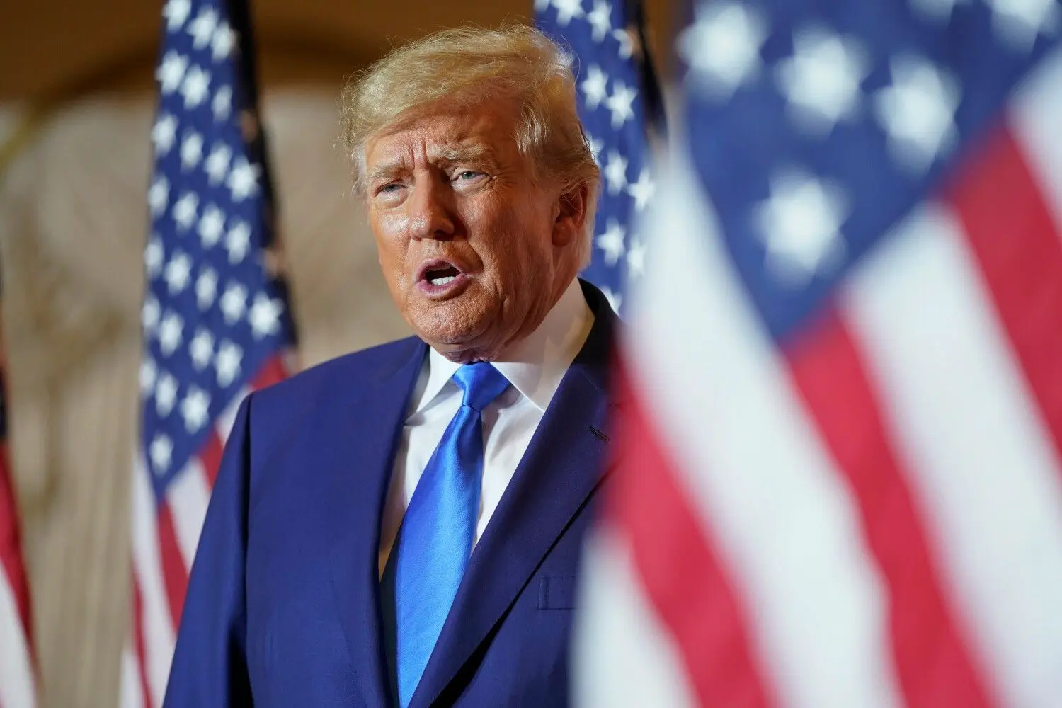 Der ehemalige US-Präsident Donald Trump auf einer Wahlveranstaltung. Sein Einsatz im Wahlkampf bei den Midterms hat den Republikanern nicht geholfen – im Gegenteil.