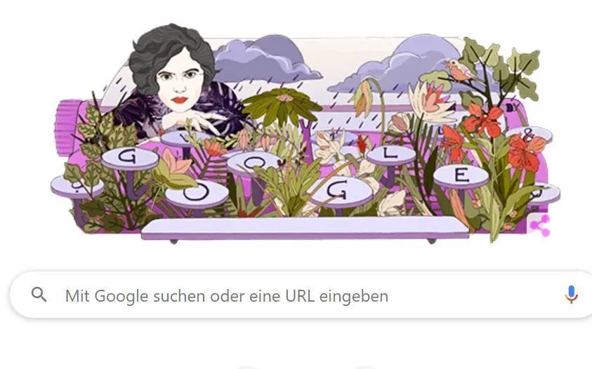 Google Doodle zu Ehren der Dichterin Mascha Káleko.