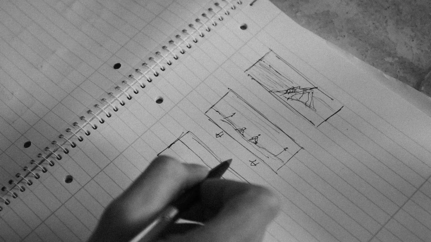 Mit einem Storyboard erarbeiten sie das Konzept ihrer Videos.