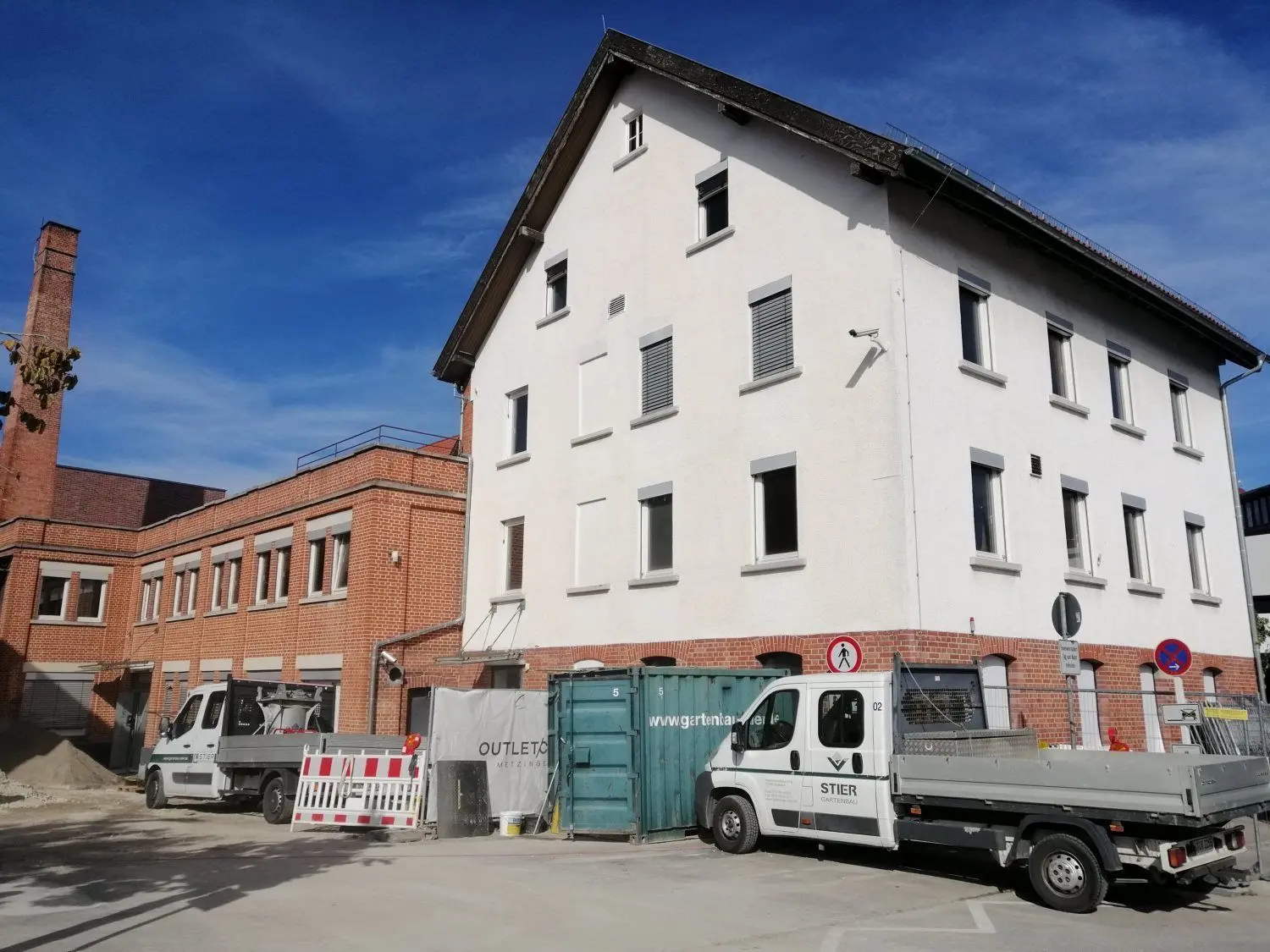 Der Kamin bleibt erhalten, das Stammhaus von Hugo Boss wird umgebaut.