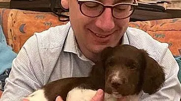 Sorgt für Wirbel – ein kleiner Münsterländer. Doch schon bald ist’s ein großer Jagdhund.⇥