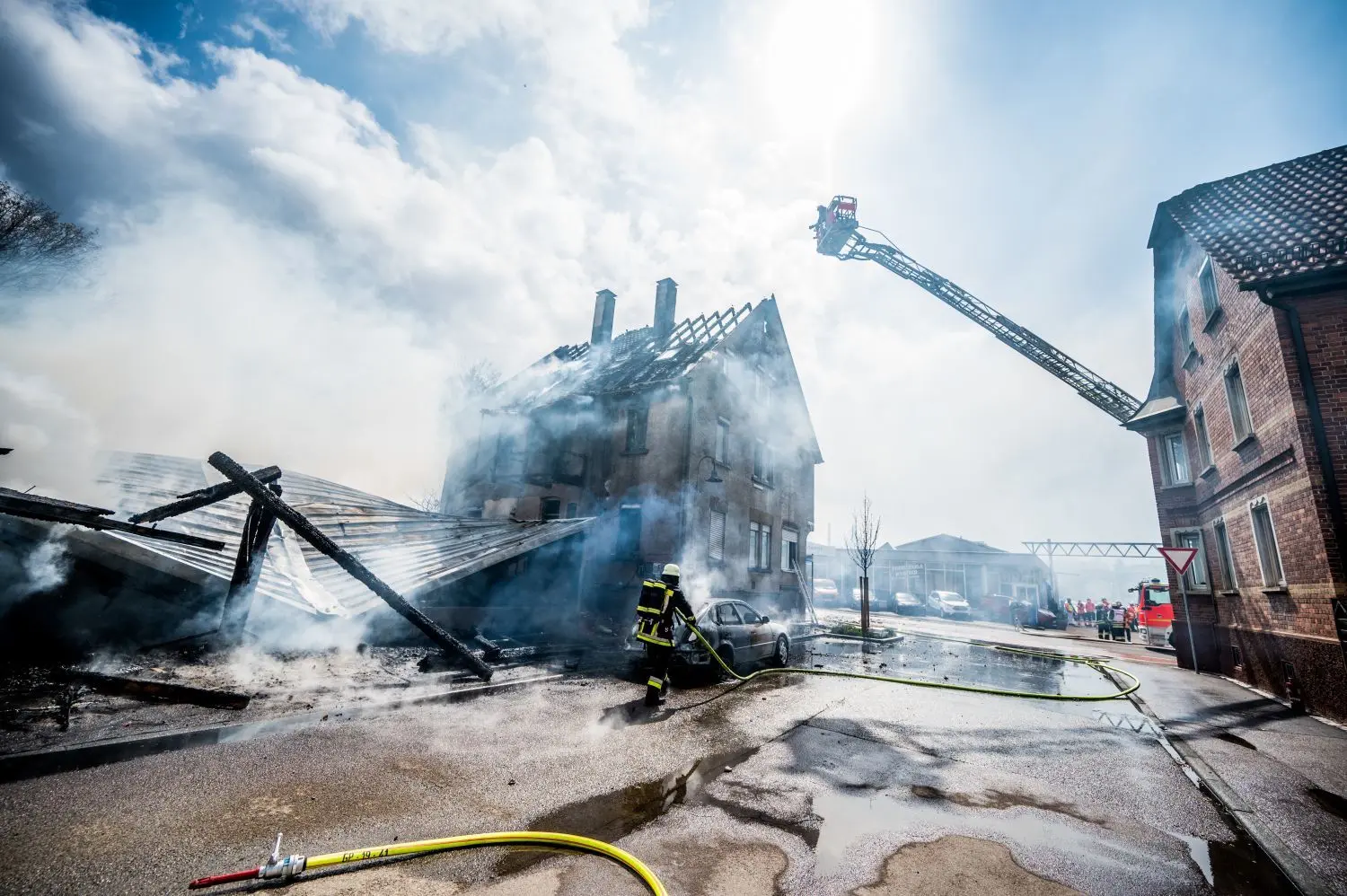 Großeinsatz der Feuerwehr in Eislingen.