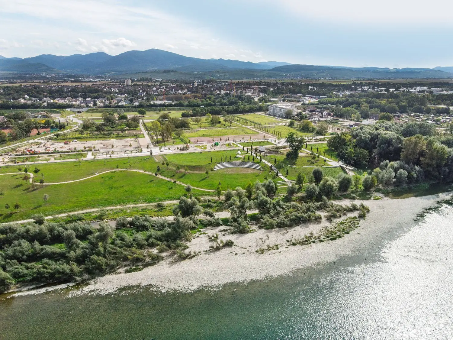 Gelände der Landesgartenschau 2022 am Rhein in Neuenburg.