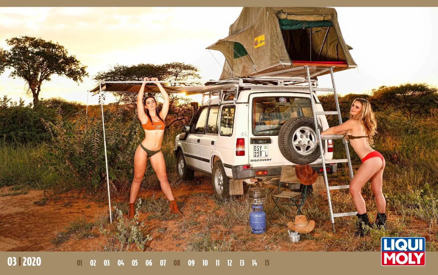 Der Erotik-Kalender von Liqui Moly entstand diesmal am Rande des Kruger-Parks in Südafrika.