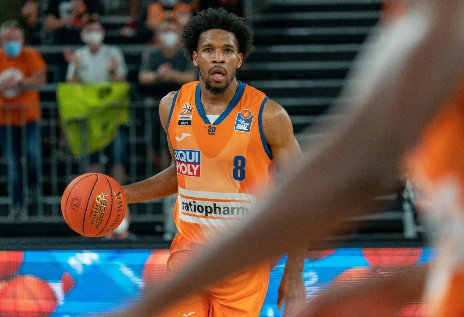 Justin Simon bei seinem ersten Auftritt in der Ratiopharm-Arena.