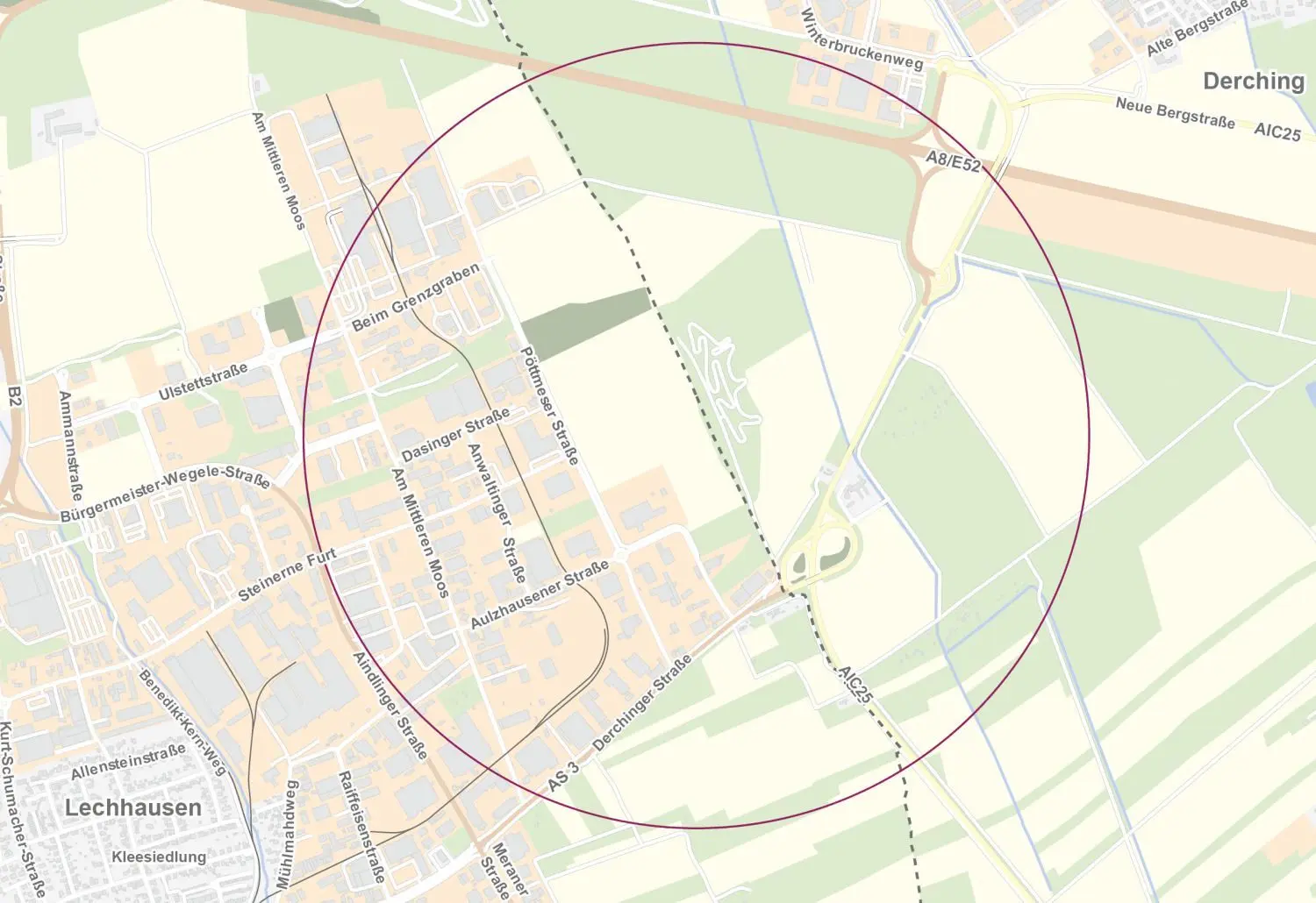 In Lechhausen bei Augsburg ist eine Fliegerbombe aus dem Zweiten Weltkrieg entdeckt worden. Am Mittwoch, den 15.07.2020 wird sie durch den Kampfmittelbeseitigungsdienst entschärft. Dafür ist eine Sperrzone mit einem Radius von einem Kilometer nötig.