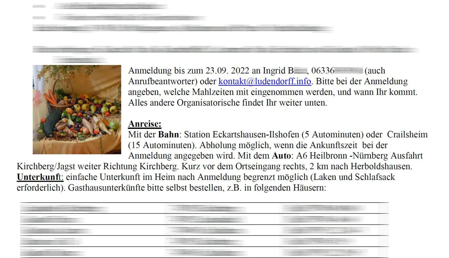 Ingrid B. nahm die Anmeldungen für die Herbstkulturtagung in Herboldshausen mit ihrer privaten Telefonnummer und einer E-Mail-Adresse der Ludendorffer entgegen. Aber Ihre Mitgliedschaft im Bund für Gotterkenntnis soll sie leugnen.⇥
