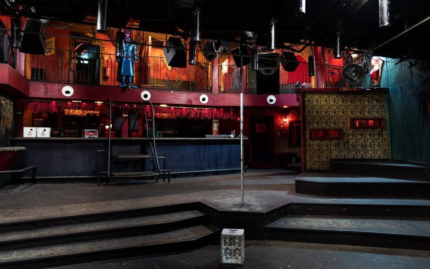 Triste Leere: Im Techno-Club „Kater Blau“ gibt es wegen des Coronavirus schon seit Wochen keine langen Nächte mehr.