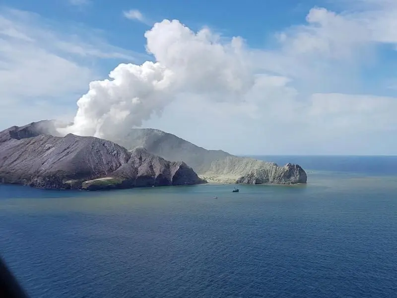 Rauchender Vulkan auf der White Island: Neuseelands Ureinwohner nennen ihn Whakaari - den „dramatischen Vulkan“.