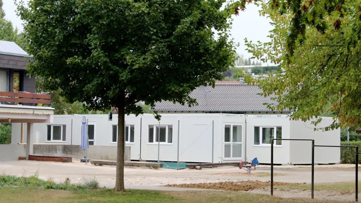 Im Kindergarten Weiherstraße sind die Container (Modulbauten) im Oktober in Betrieb genommen wurden. ⇥
Modulbauten Kindergarten Weiherstraße Riederich Foto Luisa Scheurer 1.jpg