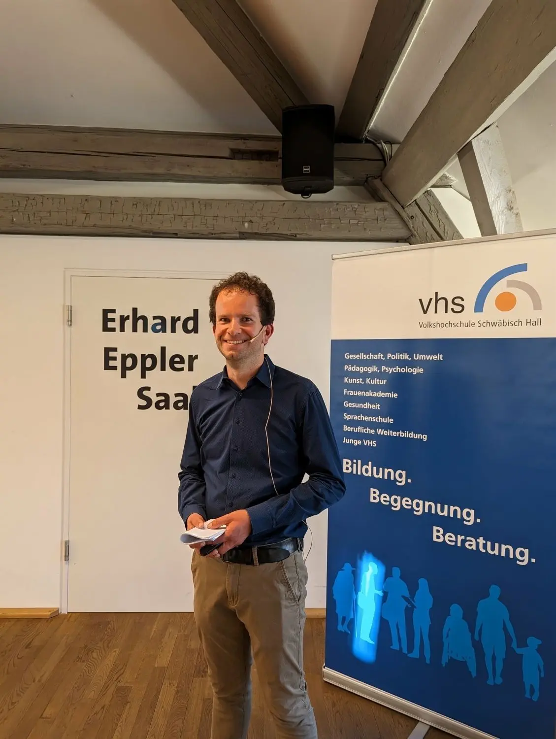 Bei seinem Vortrag im Rahmen der Diakademie an der Haller Volkshochschule: Emanuel Kaplik.