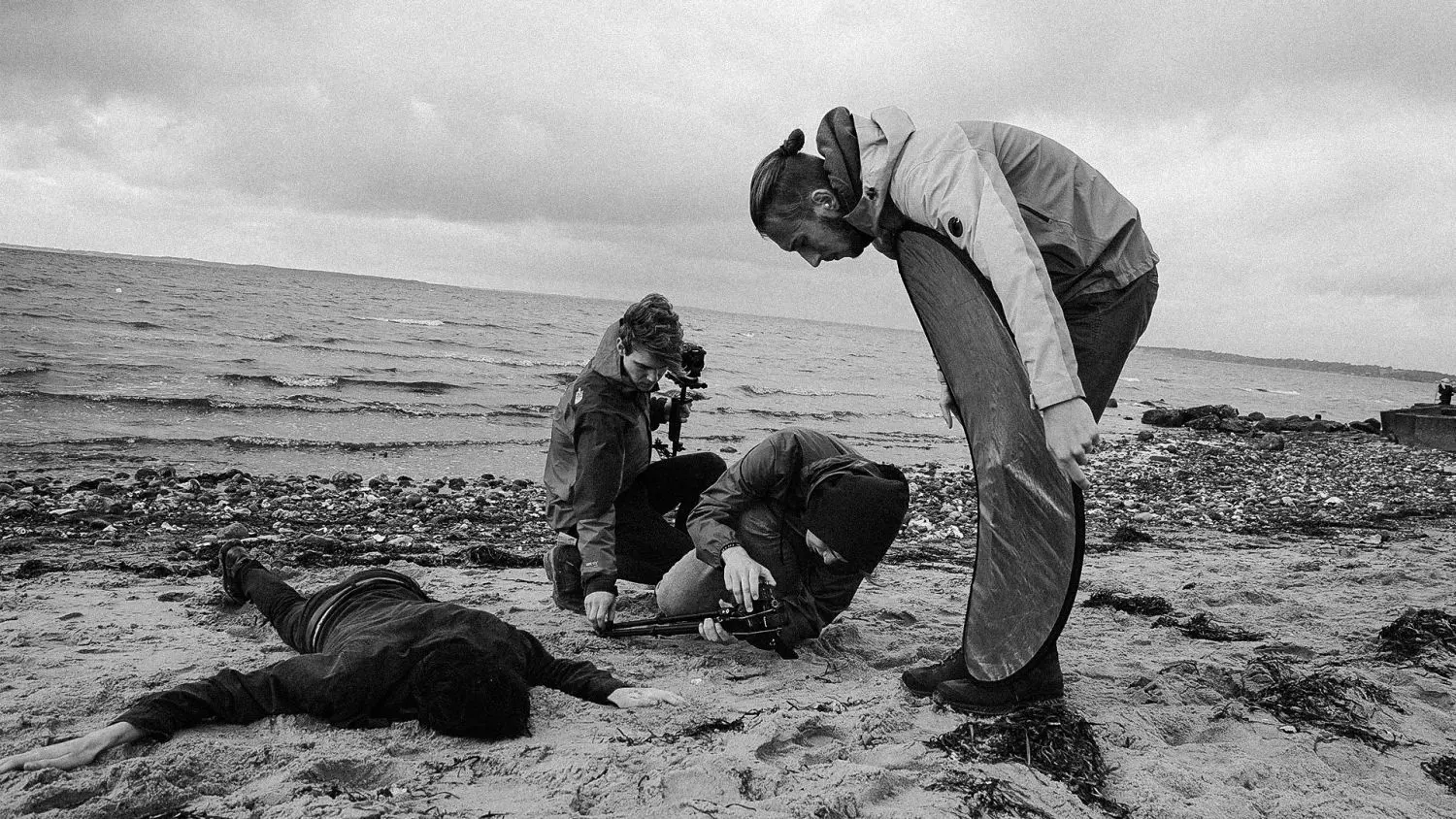 Dreharbeiten in Dänemark: Dort haben die drei ein Musikvideo für „Hannah & Falco“ produziert.