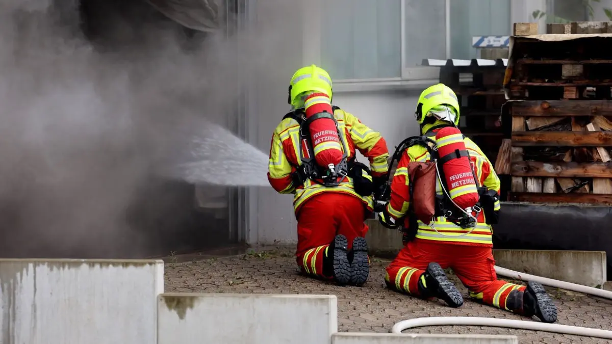 Großbrand in der Heinrich-Heine-Straße Metzingen.
