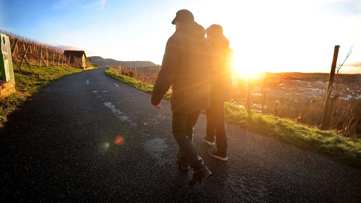 Beste Aussichten: Die Weinberge bieten sich für eine Silvesterwanderung an.
Jahreswechsel Weinberg