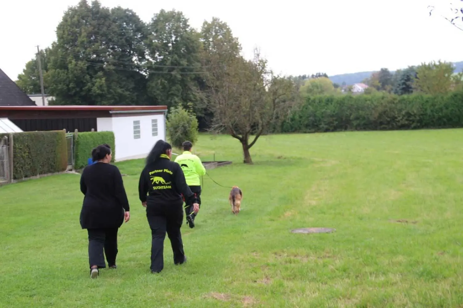 Das Team der Hundeschule Partner Pfote geht auf die Suche.⇥