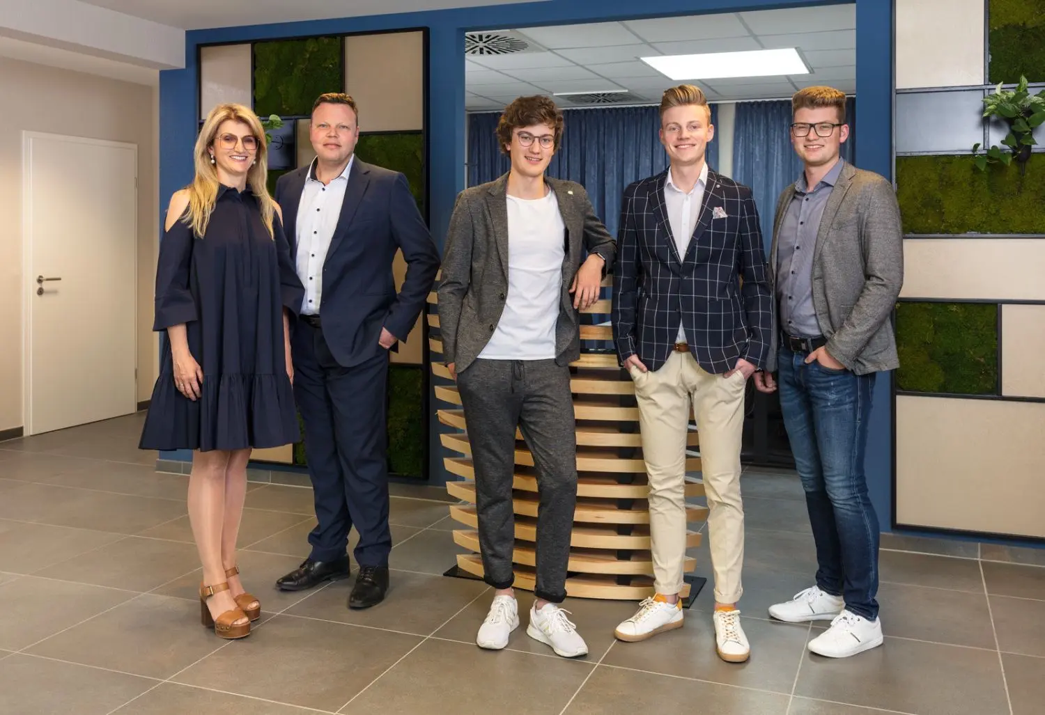 Die Familie Lutz: Mutter Sandra, Vater Jochen und die Söhne Jannick, Patrick und Michael.