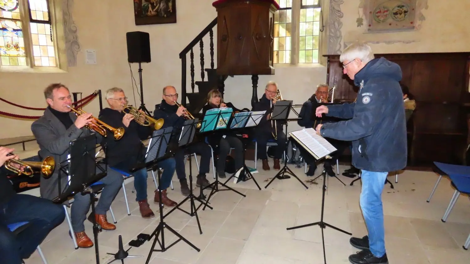 Posaunenchor Altenmünster unter der Leitung von Karl-Heinz Rüeck.