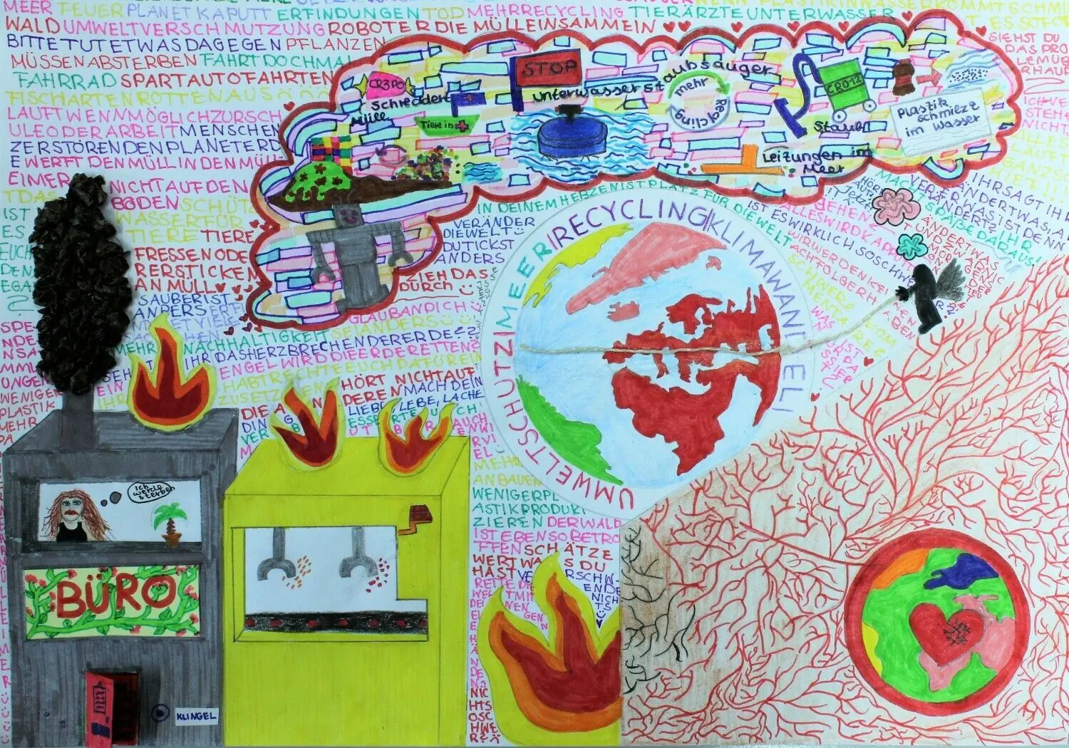 Layla-Marie Schmidt von der Realschule Schenkensee hat diese Collage zusammengestellt.⇥