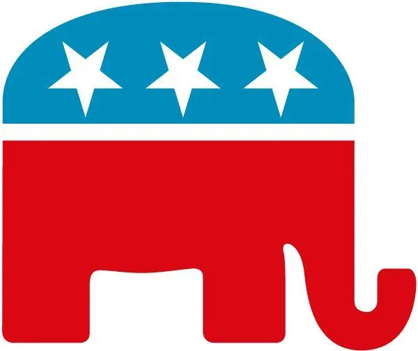 Den Republikanern gehört der Elefant. Parteisymbole: Für die Republikaner steht der Elefant.