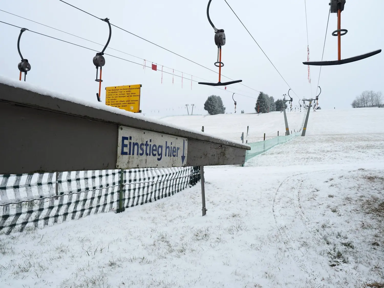 Winter 2019/20: Die Skilifte stehen still, wie hier an der Halde in Westerheim.