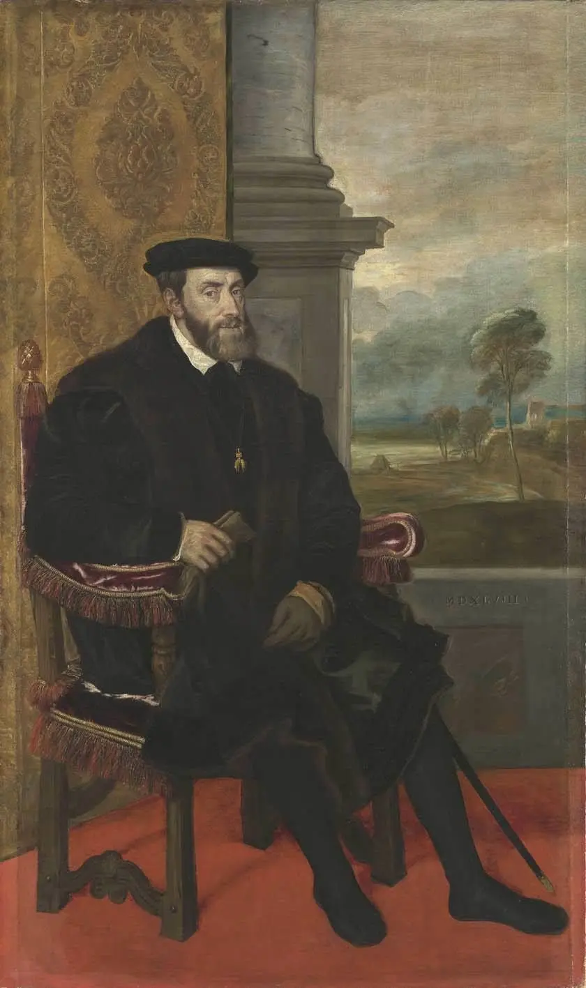 Kaiser Karl V., im Jahre 1548 von Tizian in Augsburg gemalt. ⇥