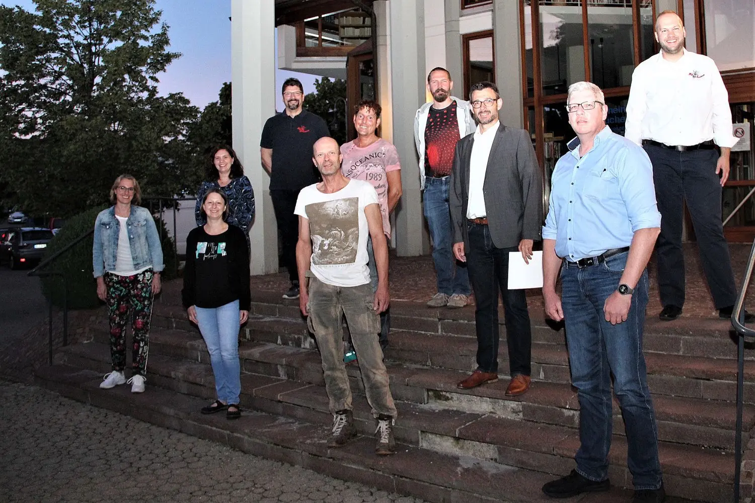 Die Geehrten der Musikkapelle Thanheim.