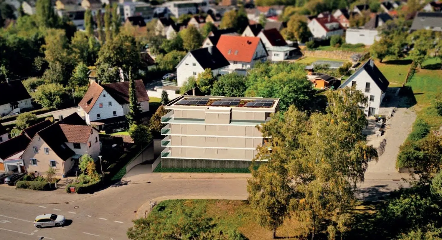 So ungefähr sollte es werden: das geplante Mehrfamilienhaus in stark vereinfachter Darstellung.