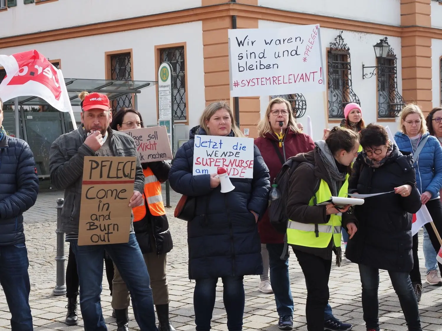 Warnstreik an der Ehinger Klinik: Bei den Beschäftigten war viel Frust zu spüren.
