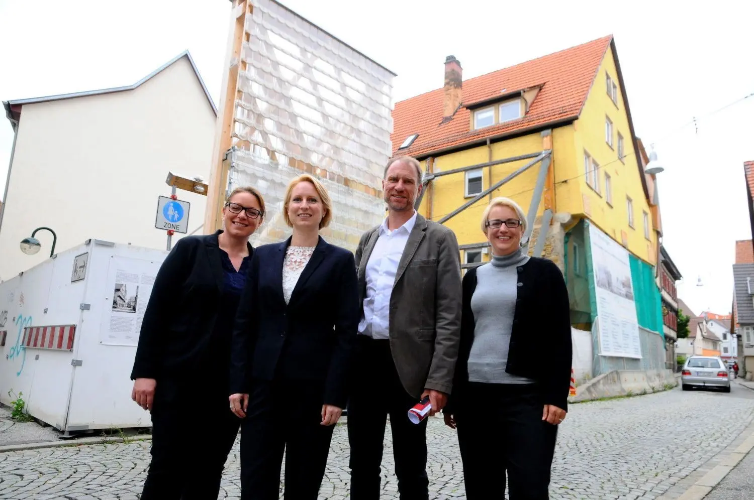 Simone Eckl, Dr. Elke Nagel, Ingmar Menzel und Gabi Rudolf informierten über das, was sich in der Oberamteistraße getan hat.