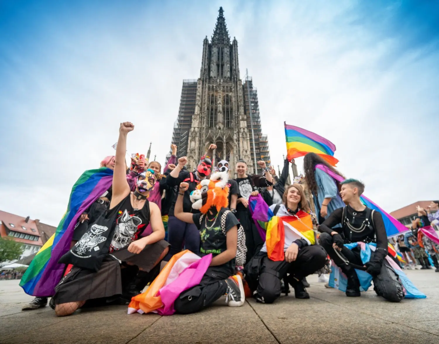 Die Teilnehmende des „Pride March“ fordern Toleranz.