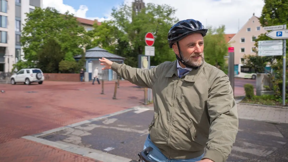 Radfahren in Ulm, Interview und Radtour mit Michael Jung, Hauptabteilungsleiter Verkehr