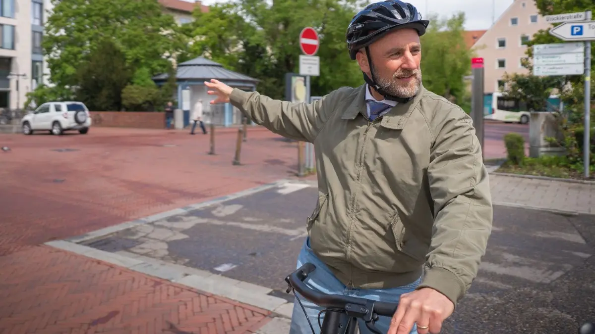 Radfahren in Ulm, Interview und Radtour mit Michael Jung, Hauptabteilungsleiter Verkehr