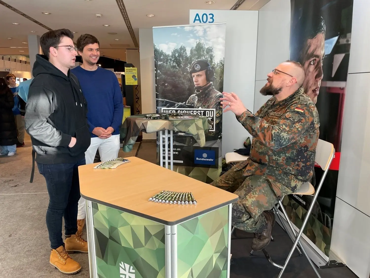 Der Stand der Bundeswehr war am meisten frequentiert.