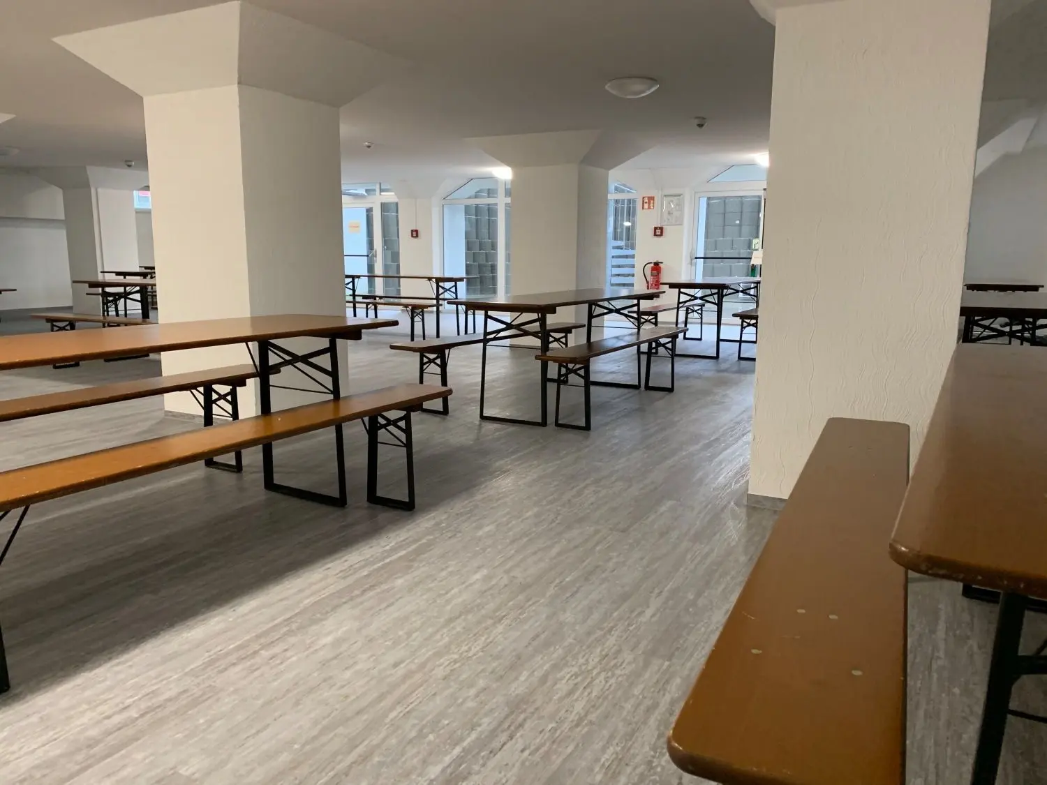 Speichergebäude im Neu-Ulmer Starkfeld: Das Foto zeigt die Kantine im Untergeschoss.