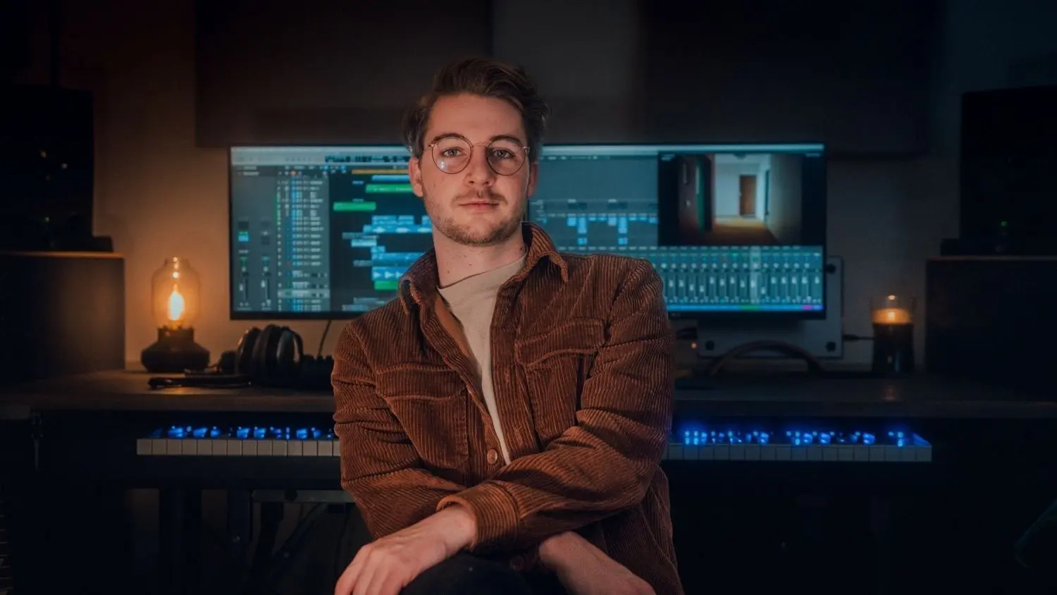 Filmkomponist Kilian Oser in seinem Studio.