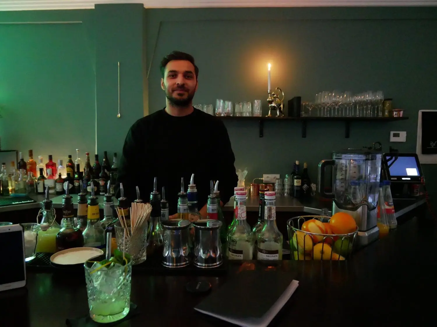 Nihat Ciftci geht mit seiner Bar "Mudita" im Gindele-Haus an den Start.