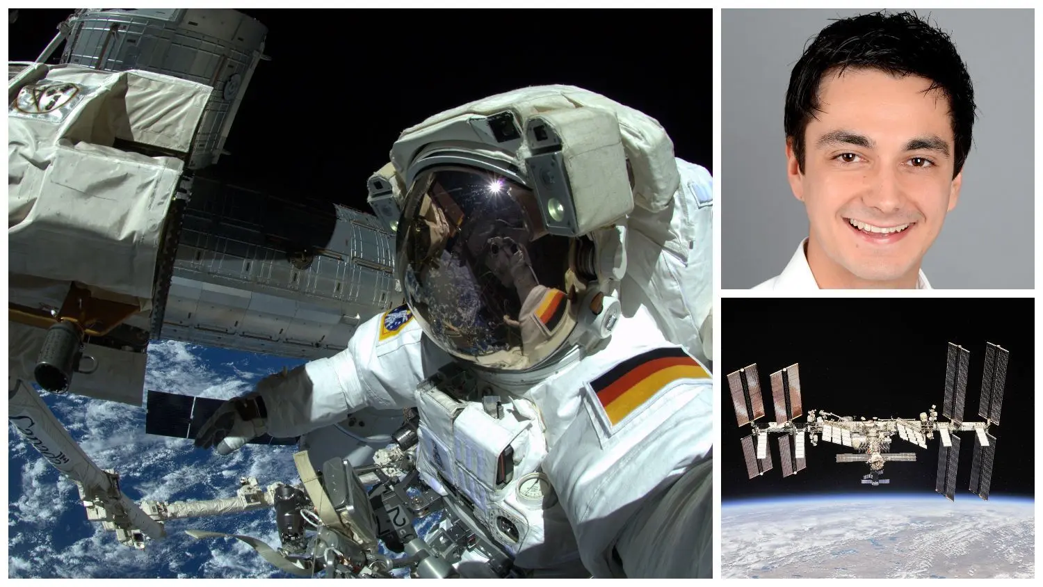 Der deutsche Astronaut Alexander Gerst bei einem Weltraumspaziergang während seines Aufenthaltes auf der Internationalen Raumstation. Ihm wäre der Reutlinger Manuel Haß (Bild oben rechts) gerne gefolgt. Als zweiter Reutlinger im All – nach Ernst Messerschmid, der 1982 mit dem US-amerikanischen Space Shuttle „Challenger“ ins All geflogen ist.⇥