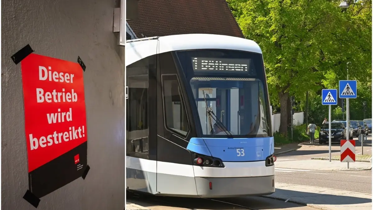 Die Straßenbahnen stehen auch wieder still am Montag, 27.3.2023.
Streik in Ulm bei Bus und Bahn 1.03.2023