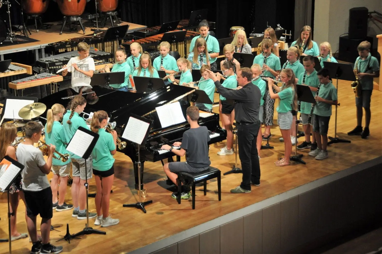 Die Bläserklasse 6 des Johann-Vanotti-Gymnasiums hat das Benefizkonzert eröffnet.