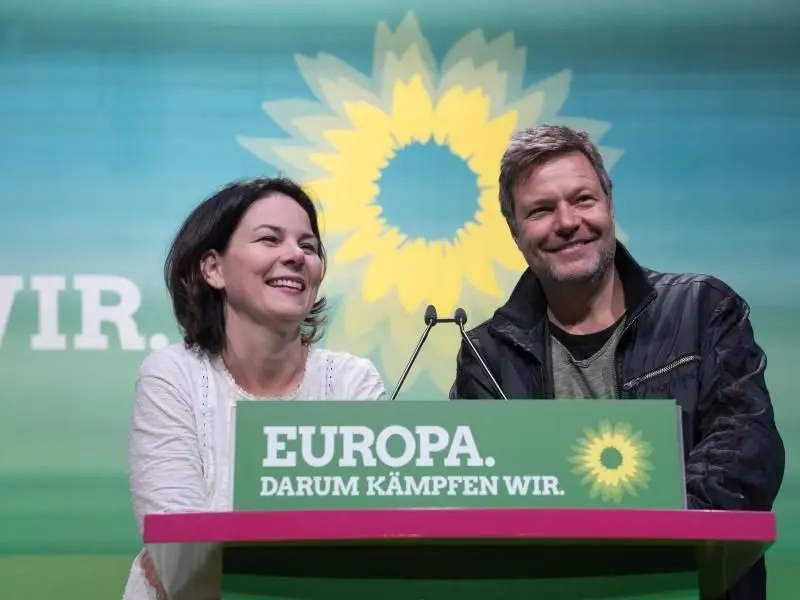 Annalena Baerbock und Robert Habeck von Bündnis 90/Die Grünen vergangene Woche in Leipzig.