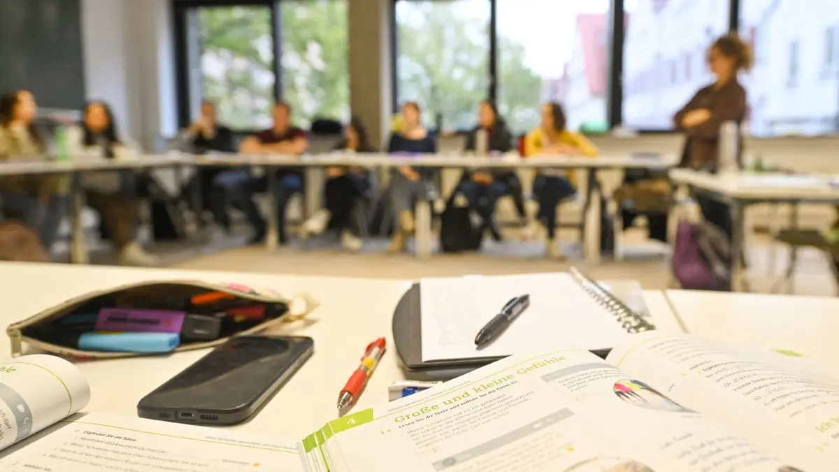 Ein Kurs für Deutsch als Fremdsprache bei der vh Ulm. ⇥
Ulm, Run auf Deutschkurse für Ausländer an der vh