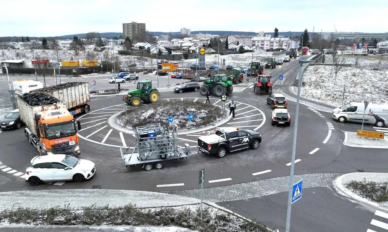 Auch im Stadtgebiet Ehingen ging es nur langsam voran.