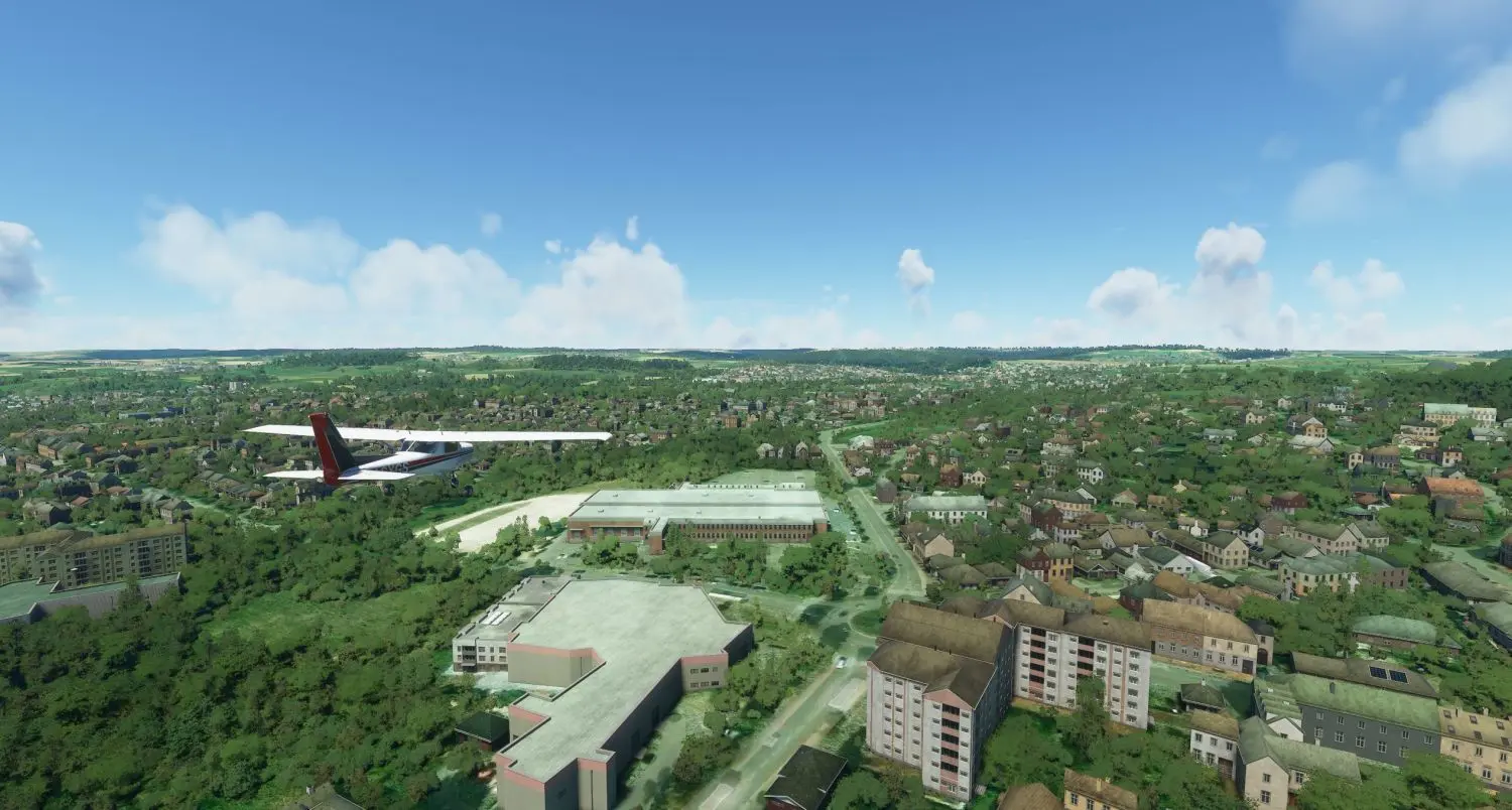 Fantasievoll umgesetzt, aber komplett an der Realität vorbei: die EWS-Arena aus roten Backsteinen, davor die Barbarossa-Thermen.