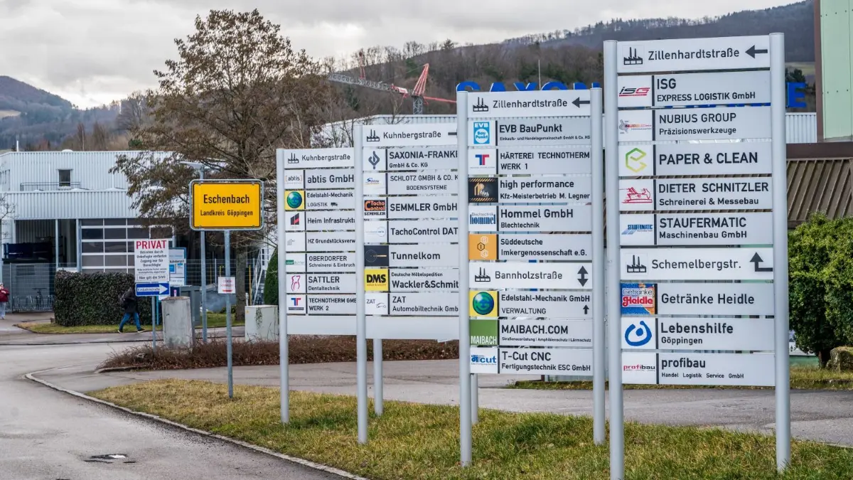 Der Gewerbepark Göppingen-Voralb. Viele Unternehmen im Kreis sind pessimistisch.