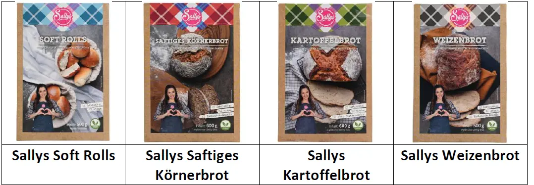 Backmischungen der Marke „Sallys“ werden ebenfalls zurückgerufen.